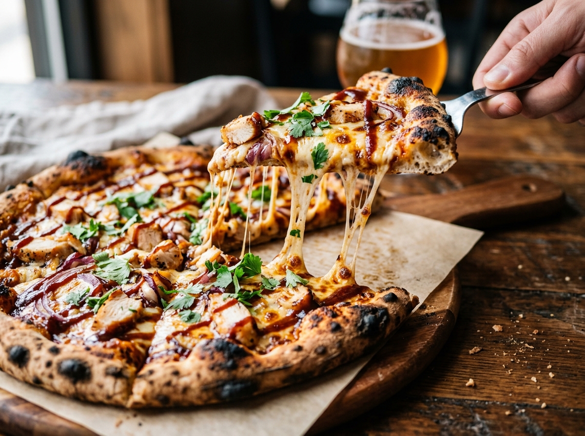 The BEST BBQ Chicken Pizza