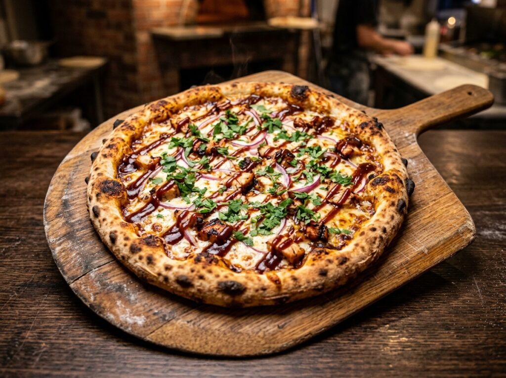 The BEST BBQ Chicken Pizza