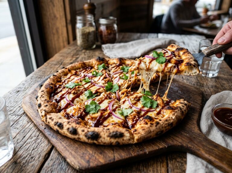 The BEST BBQ Chicken Pizza