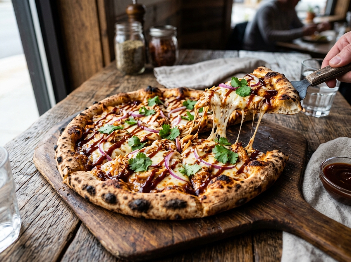 The BEST BBQ Chicken Pizza