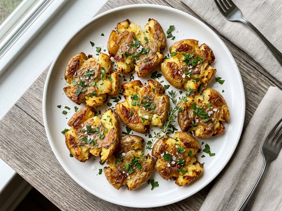 Air Fryer Smashed Potatoes