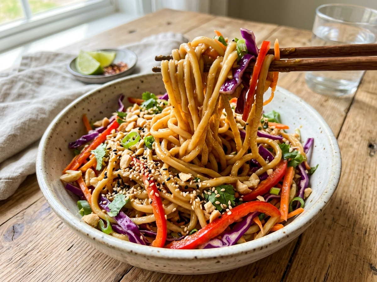 Cold Peanut Noodle Salad