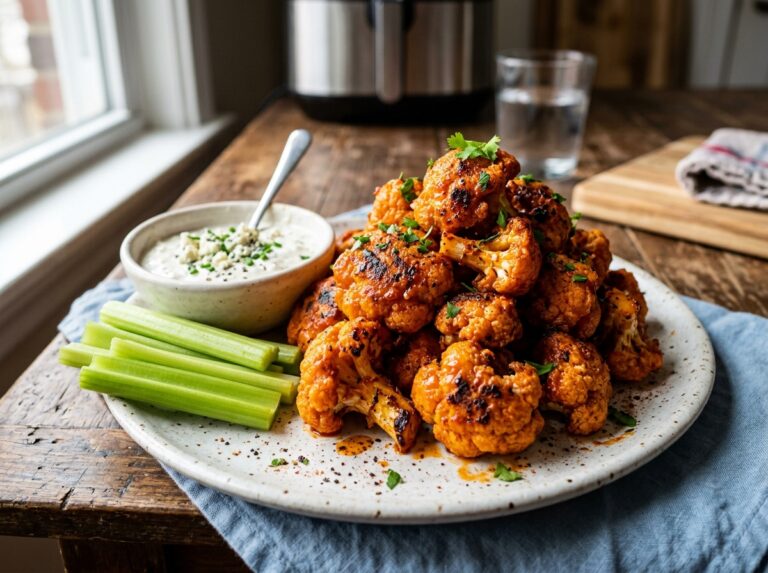 Air-Fryer Buffalo Cauliflower
