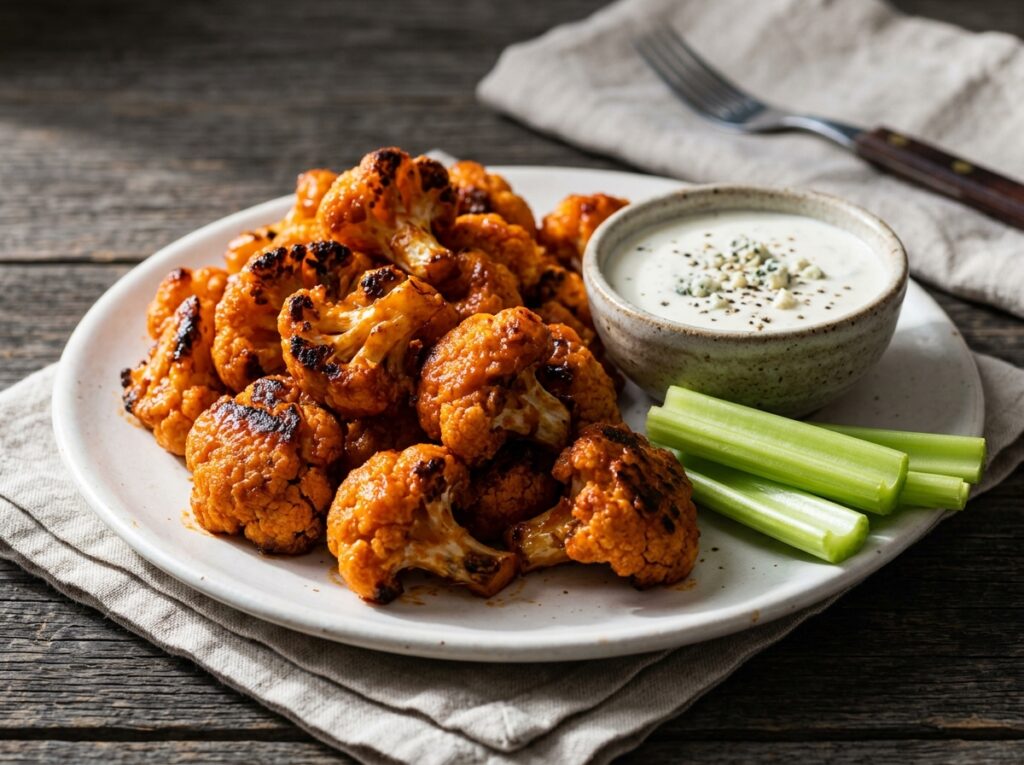 Air-Fryer Buffalo Cauliflower