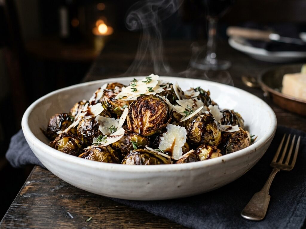 Crispy Air Fryer Brussels Sprouts with Garlic