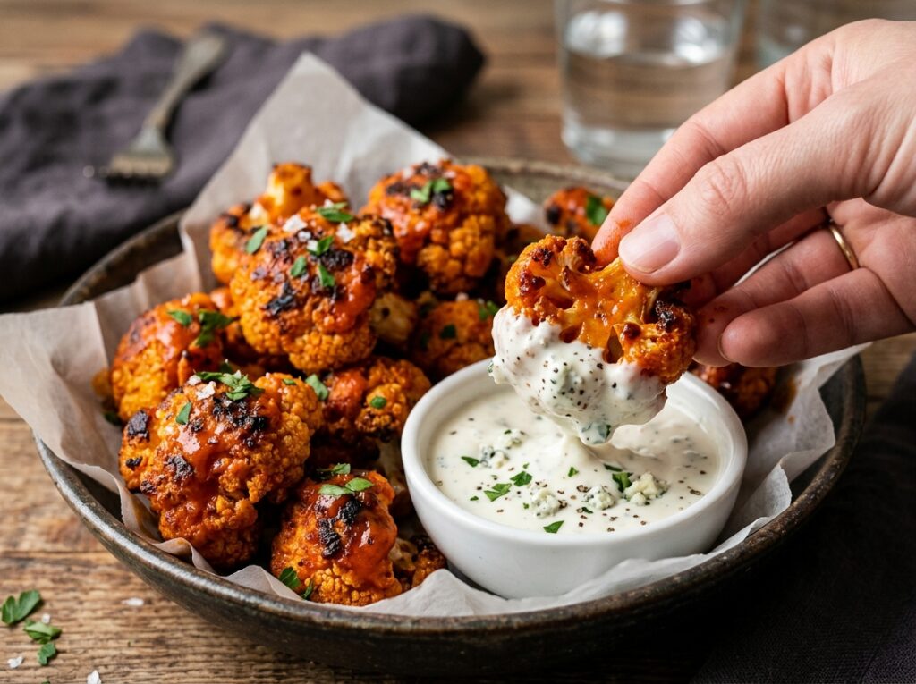 Air-Fryer Buffalo Cauliflower