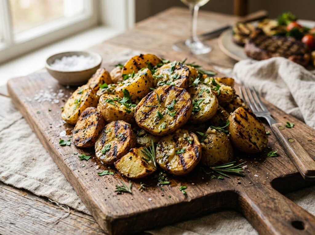 Garlic Herb Grilled Potatoes