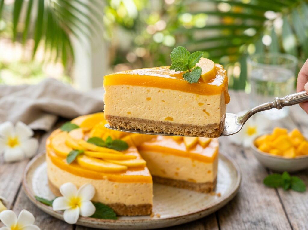 No-Bake Mango Cheesecake