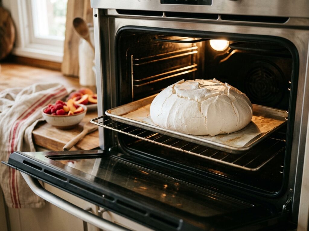 Peach Melba Pavlova