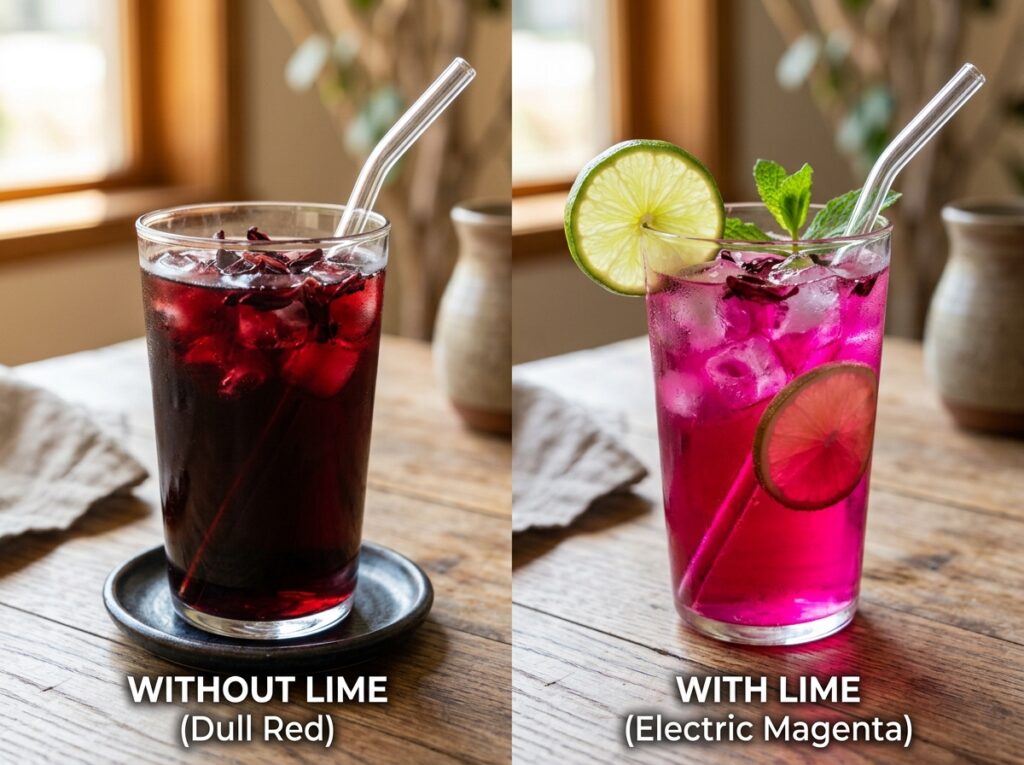Iced Hibiscus Tea with Honey