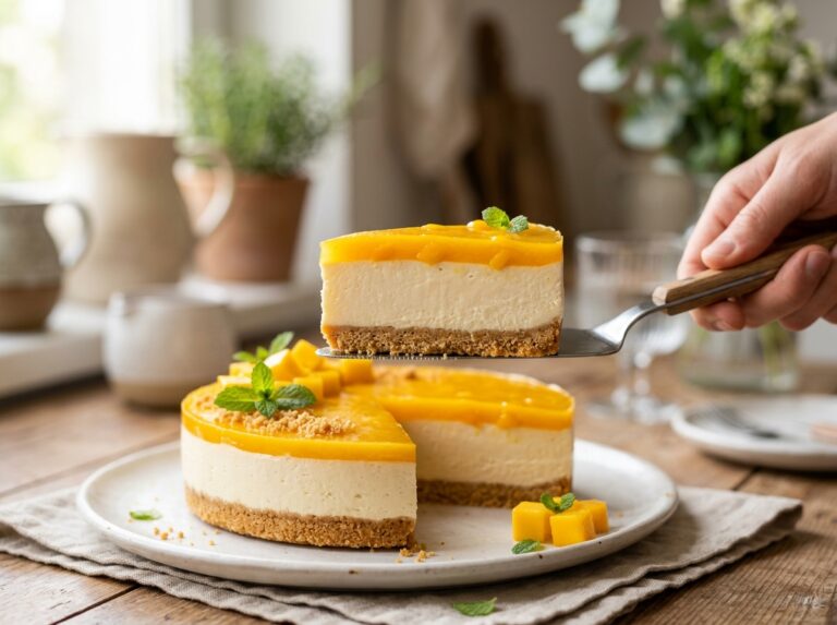 No-Bake Mango Cheesecake