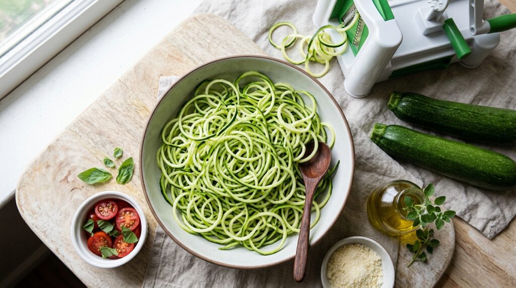 Zucchini Noodle Pesto